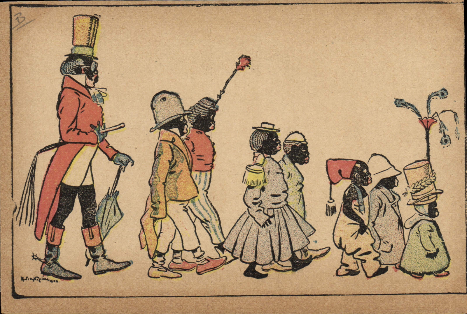 CPA Fantaisie Illustrateur Neziere Negres