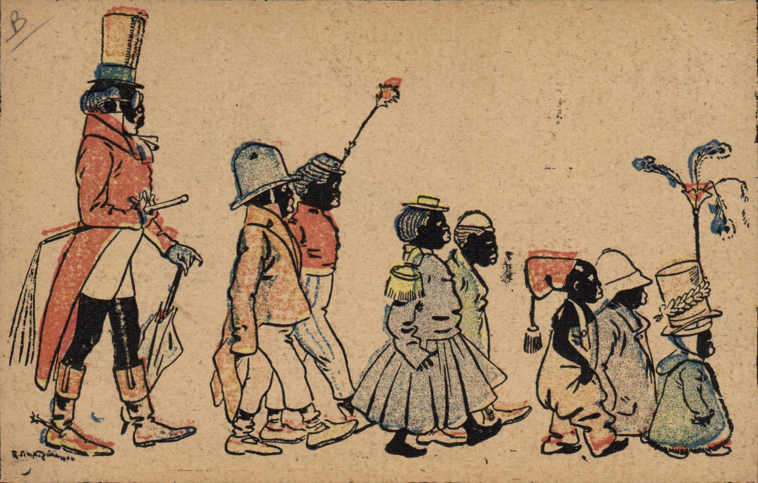 CPA Fantaisie Illustrateur Neziere Negres