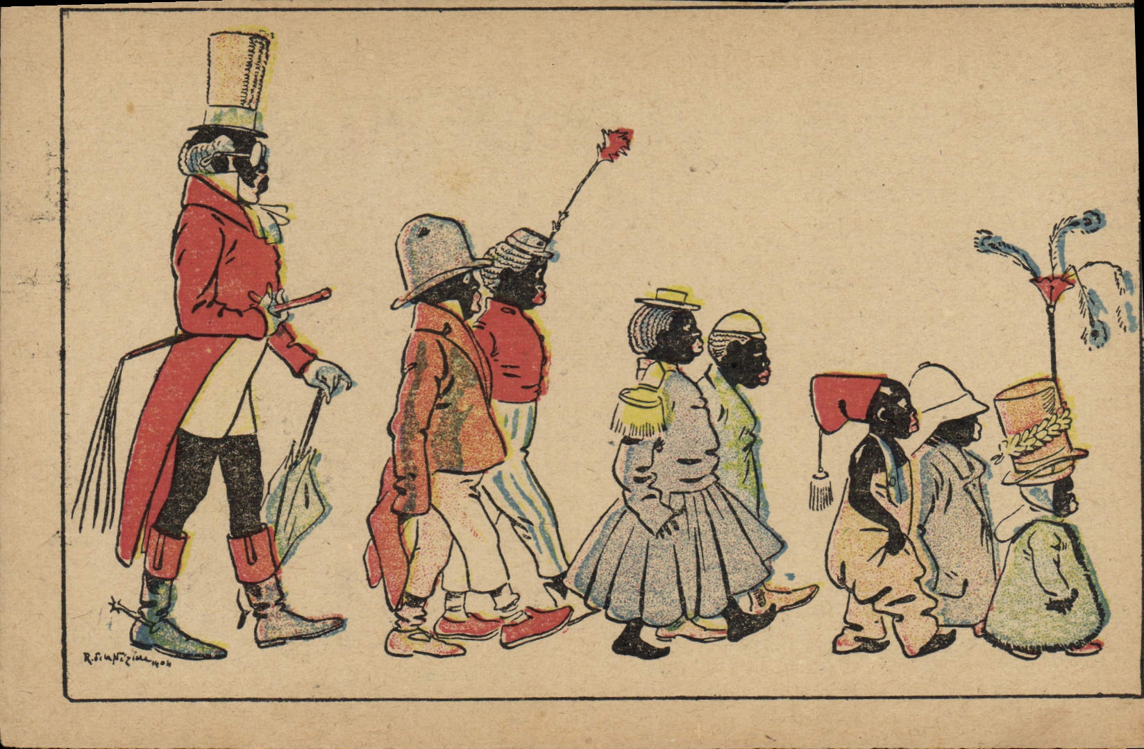 CPA Fantaisie Illustrateur Neziere Negres