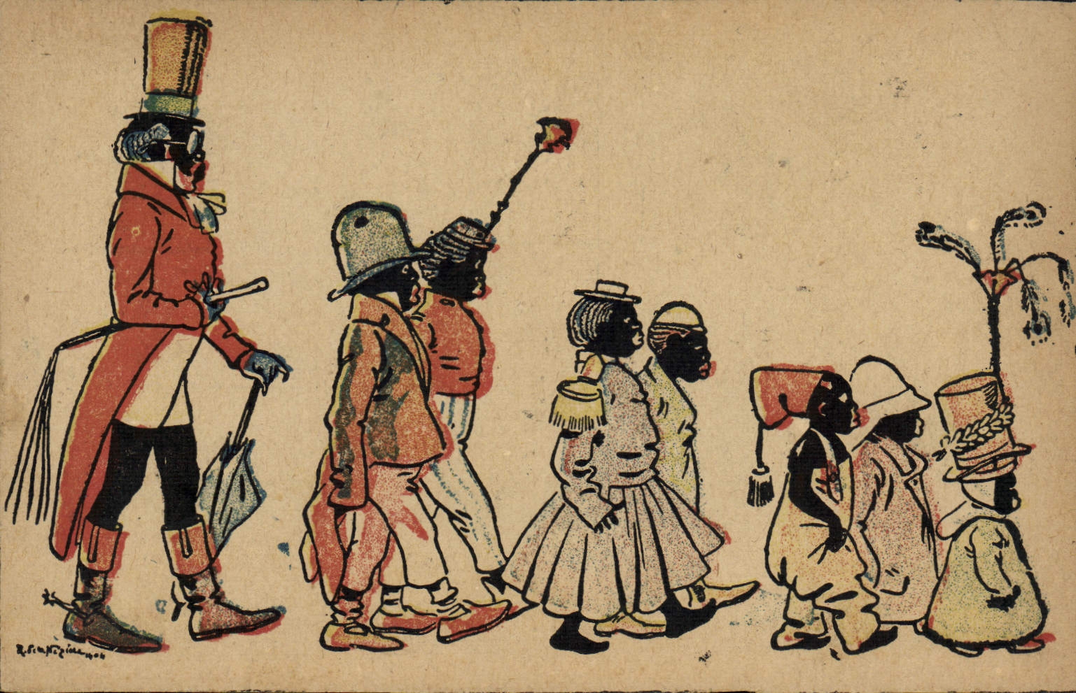 CPA Fantaisie Illustrateur Neziere Negres