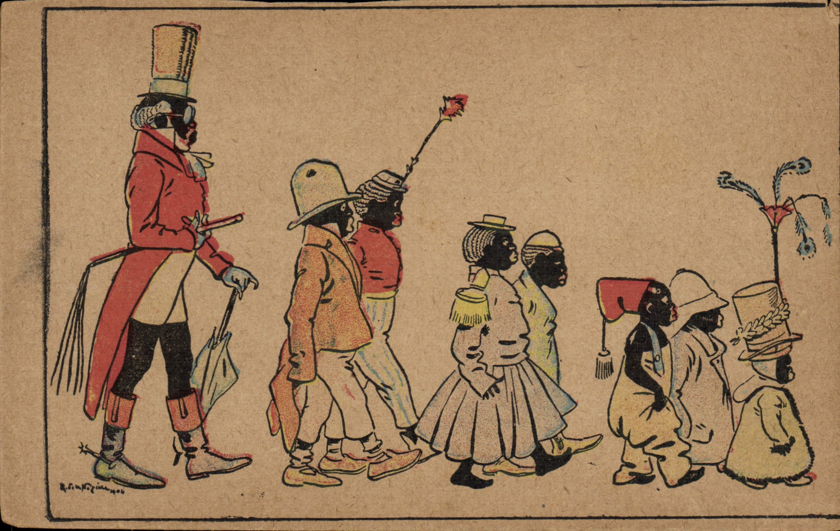 CPA Fantaisie Illustrateur Neziere Negres