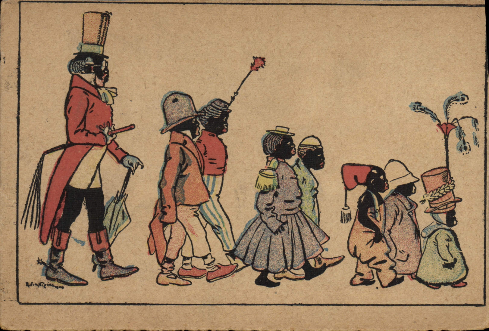 CPA Fantaisie Illustrateur Neziere Negres