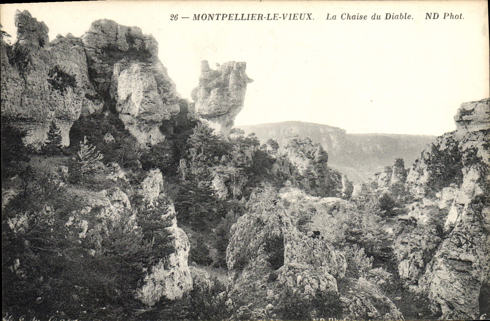 CPA Montpellier Le Vieux La Chaise Du Diable