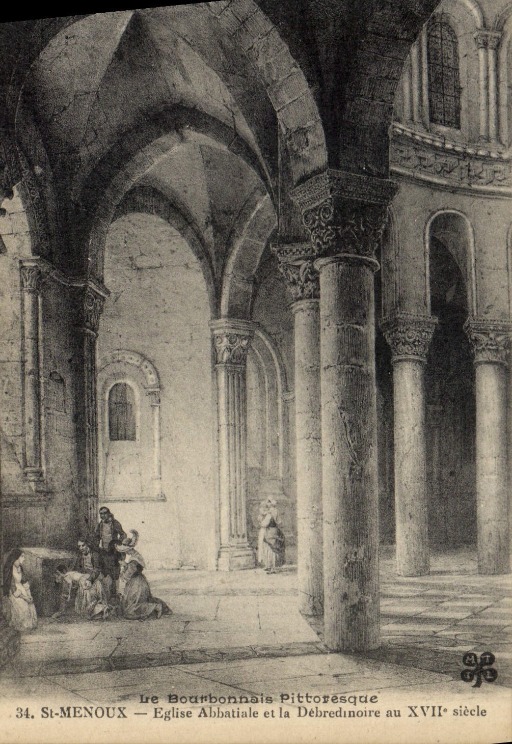 CPA St Menoux Eglise Abbatiale Et La Debredinoire du 17eme