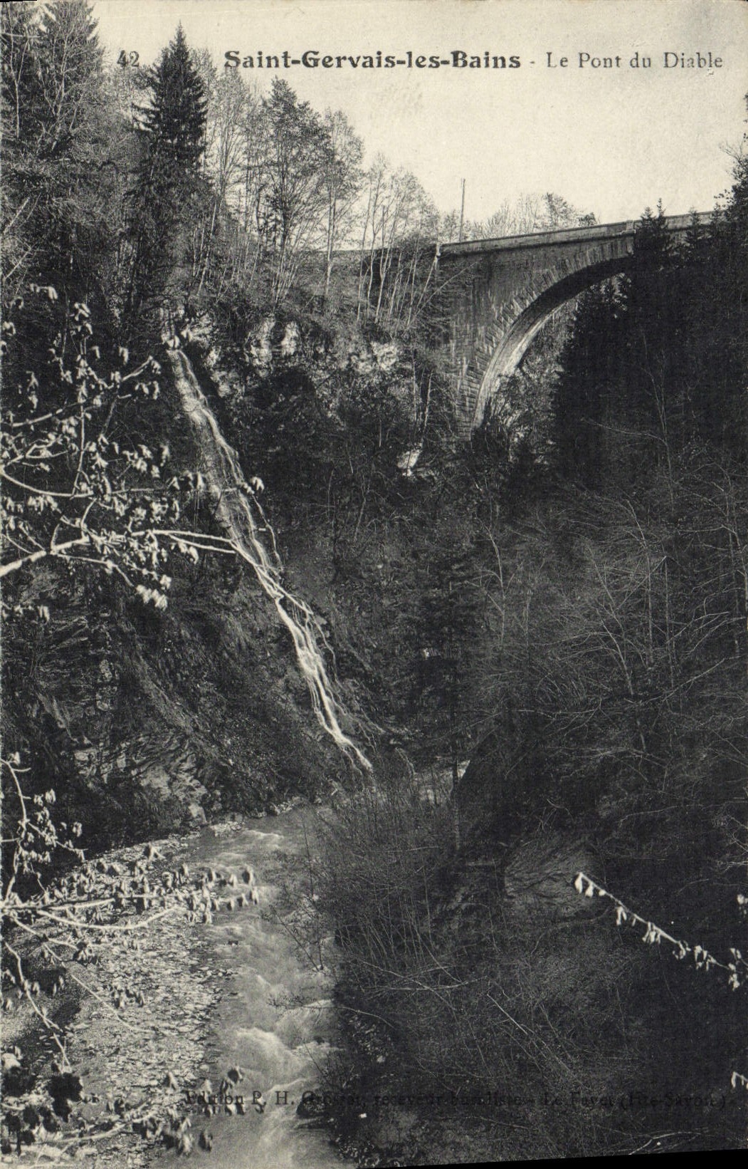 CPA Saint Gervais Les Bains Le Pont Du Diable