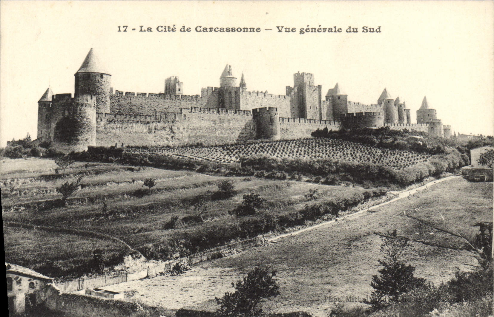 CPA La Cite De Carcassonne Vue Generale Du Sud