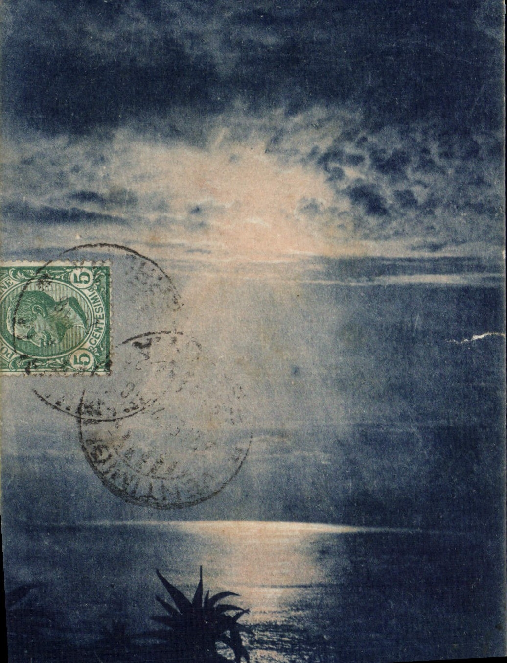 CPA Coucher de soleil