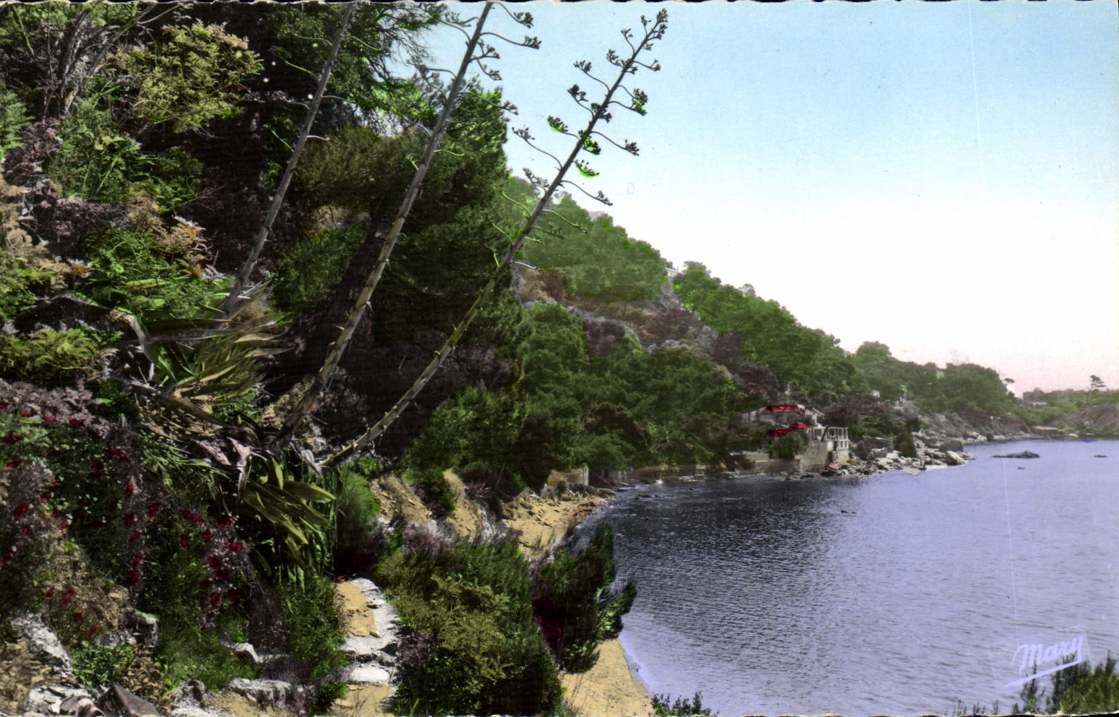 MODERN CARD Toulon Mourillon Path coastguards