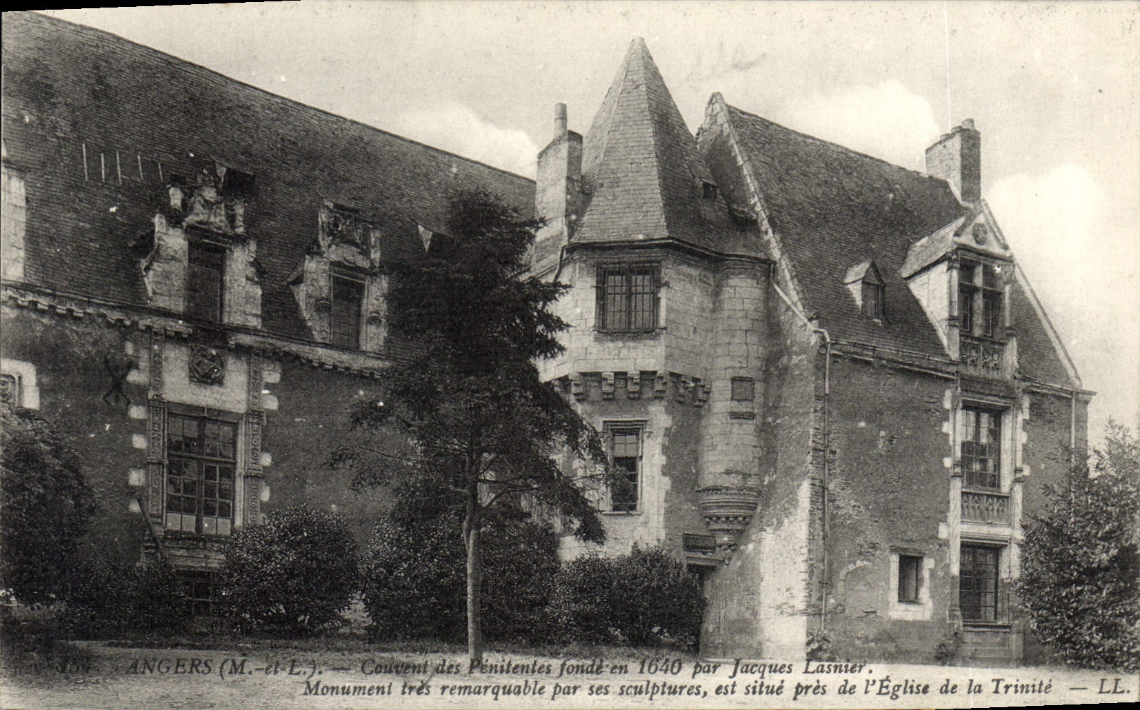 VINTAGE POSTCARD Angers Brood the Penitent founded one by Jacques Lasnier