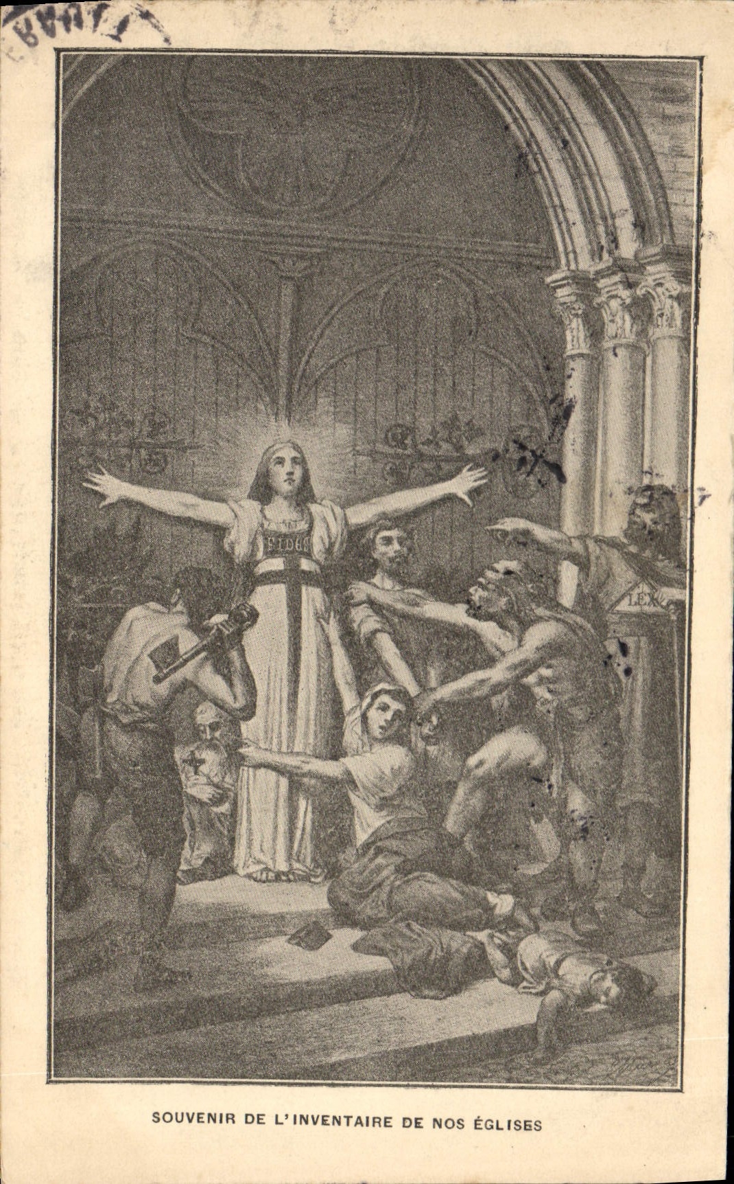 VINTAGE POSTCARD To remember of the inventory of our churches