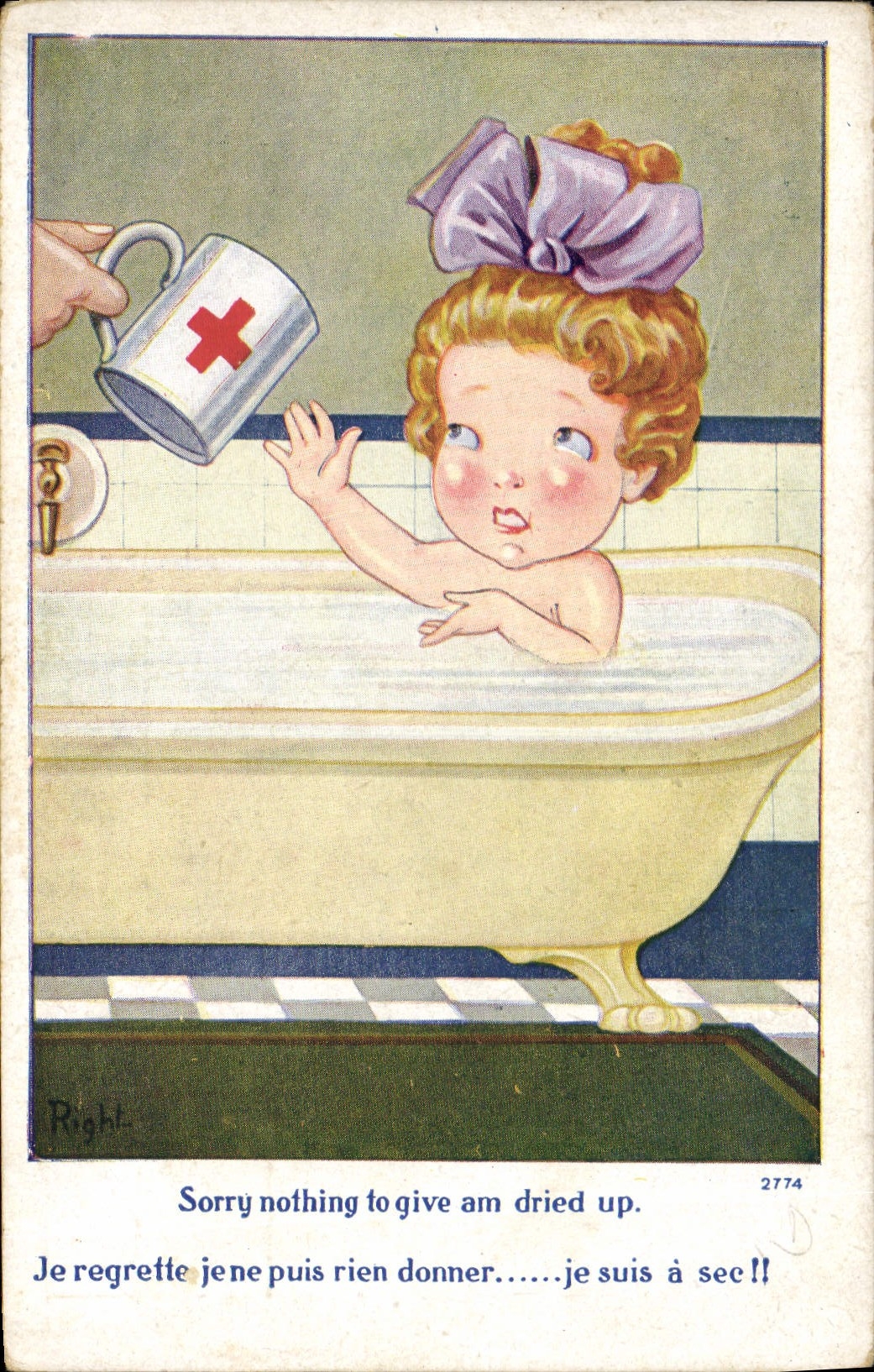 CPA Enfant Right Croix Rouge 
