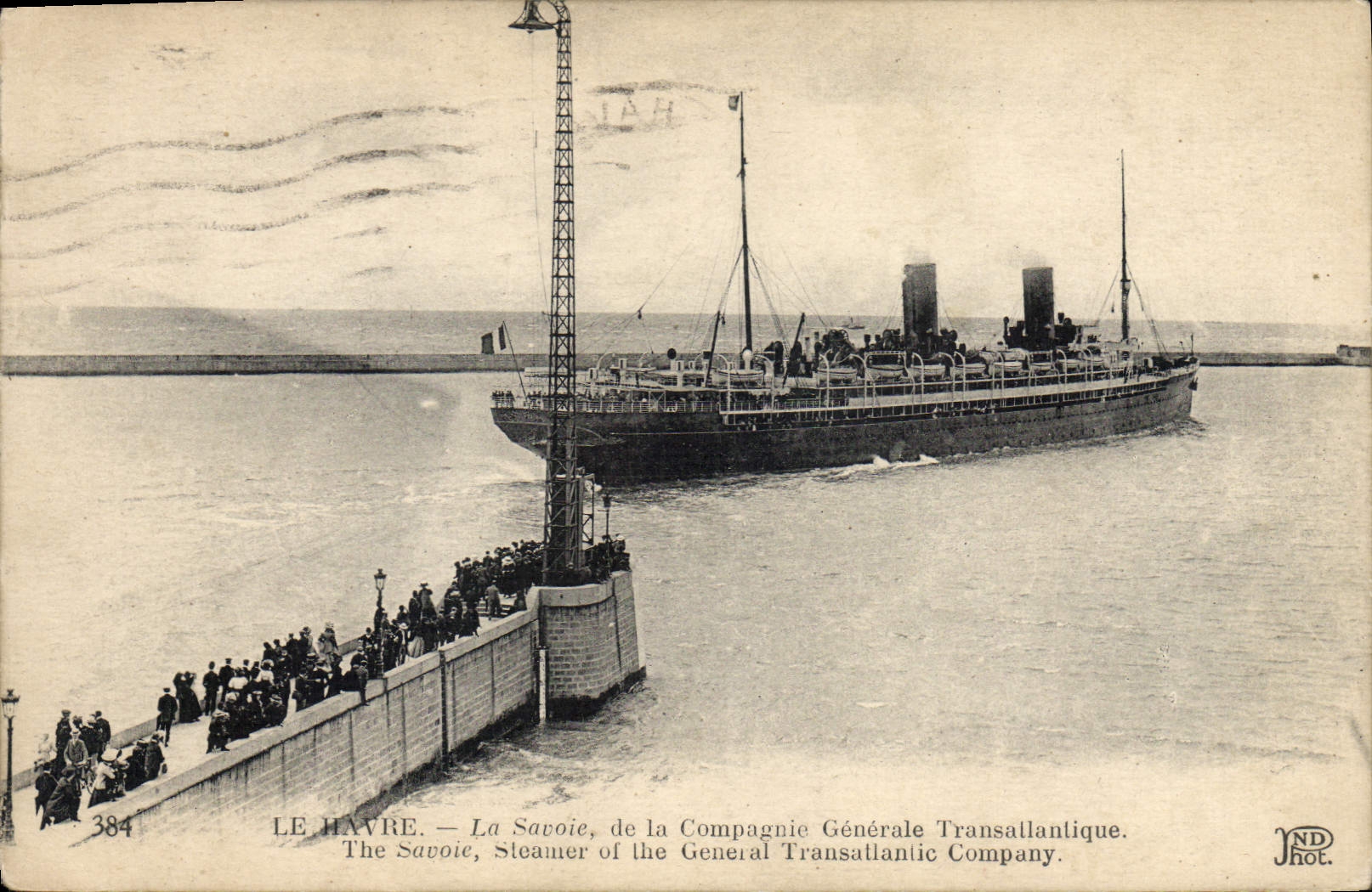 CPA Bateau Paquebot Le Havre Le Transatlantique La Savoie 