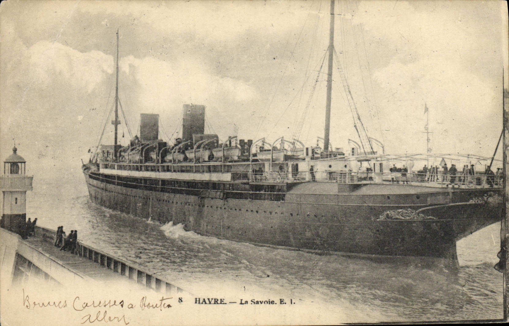 CPA Bateau Paquebot Le Havre La Savoie