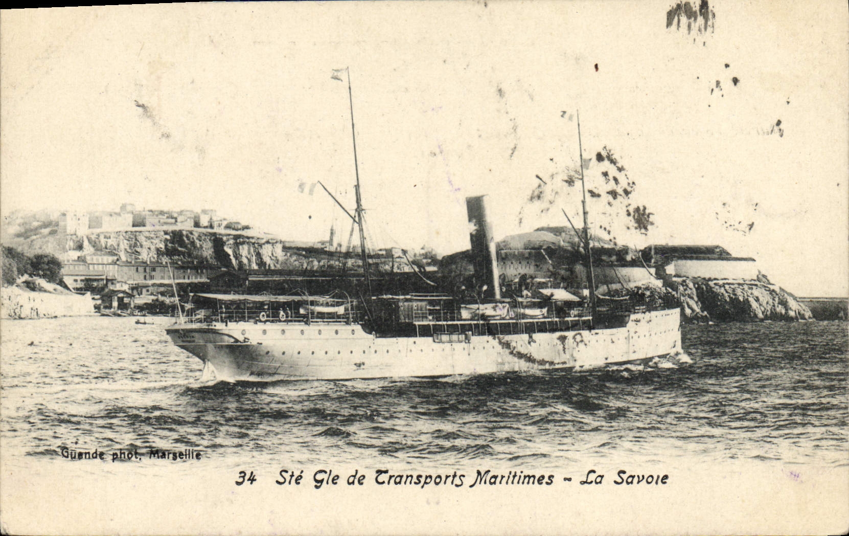 CPA Bateau Paquebot La Savoie Ste Gle de Transports Maritimes