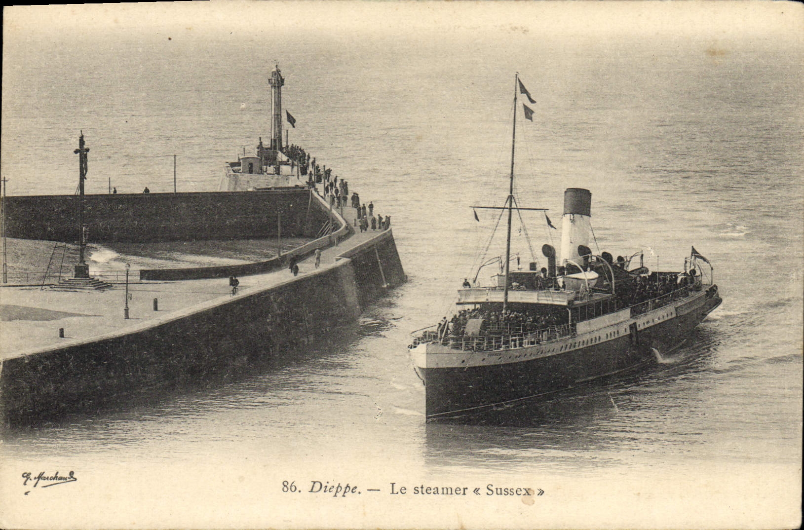 CPA Bateau Dieppe Le steamer Sussex