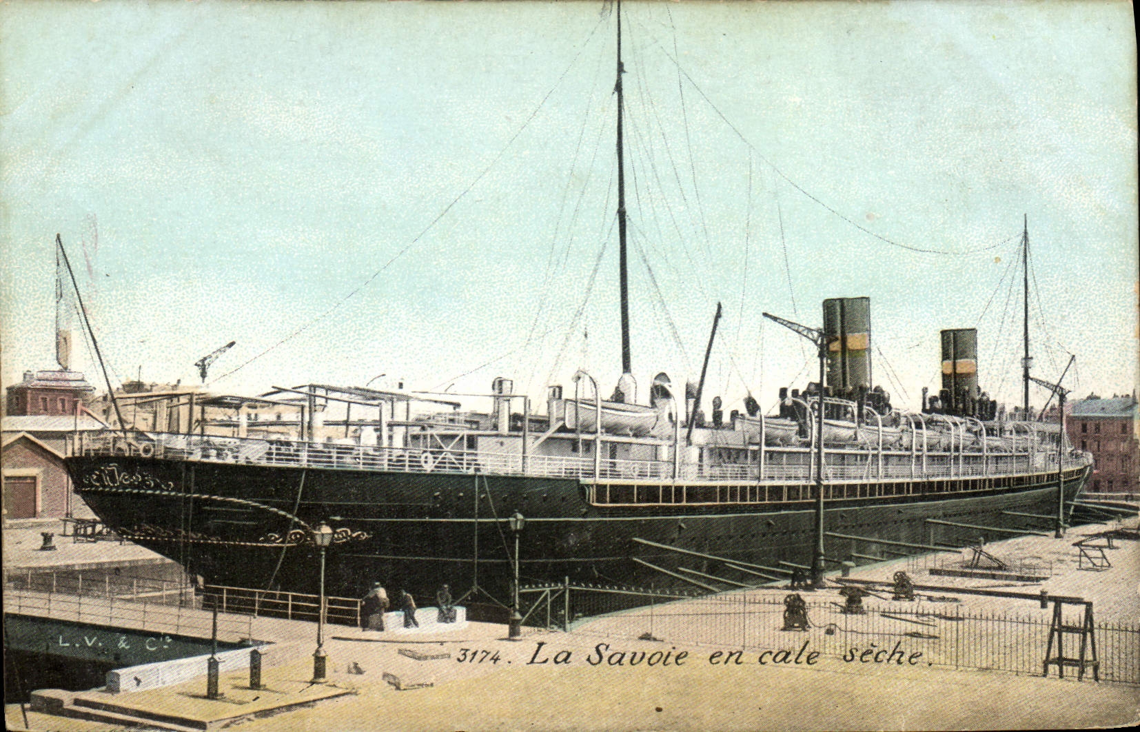 VINTAGE POSTCARD Bateau Steamer Savoy fixes cig of it