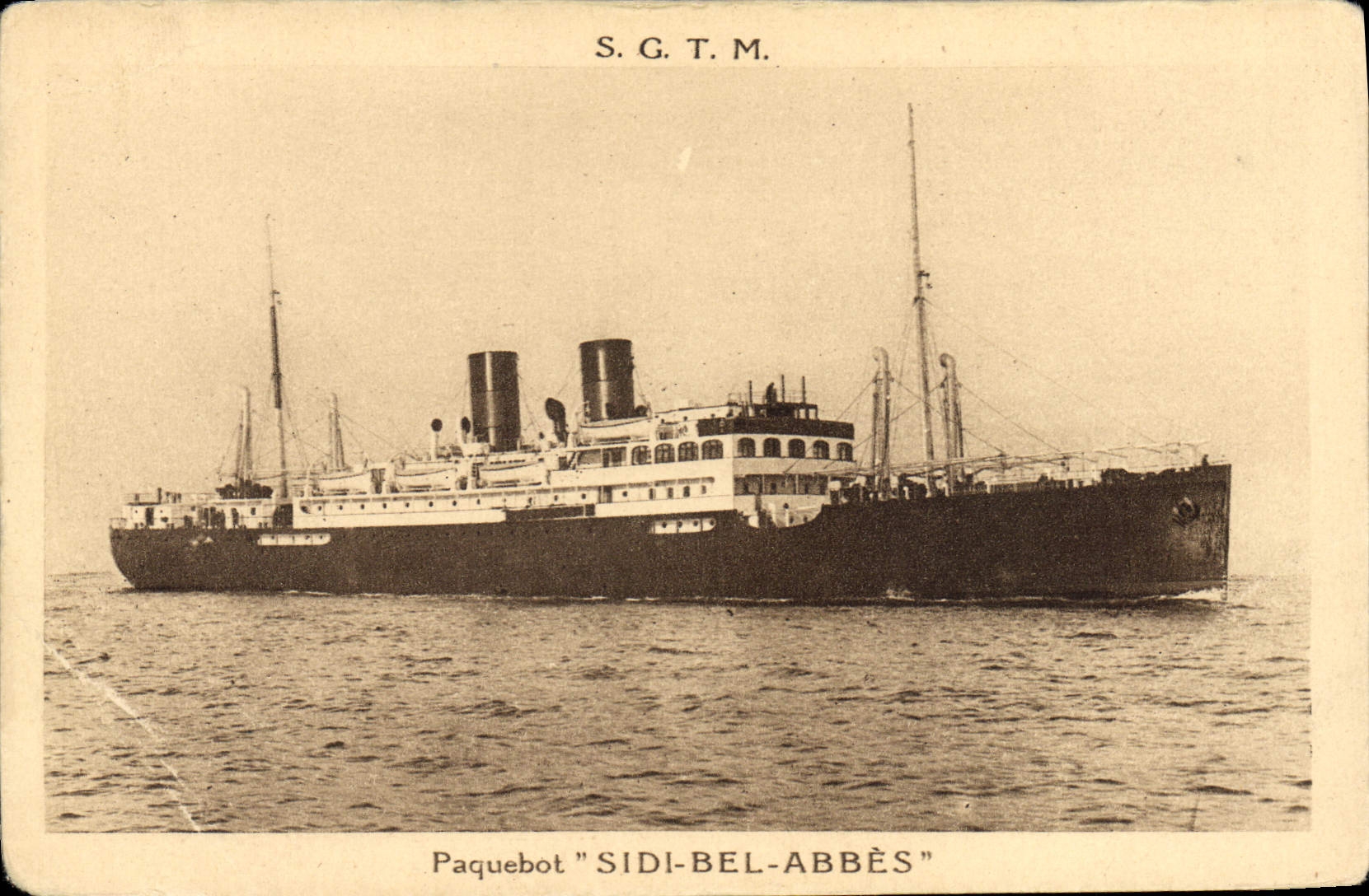 CPA Bateau Paquebot Sidi Bel Abbes SGTM