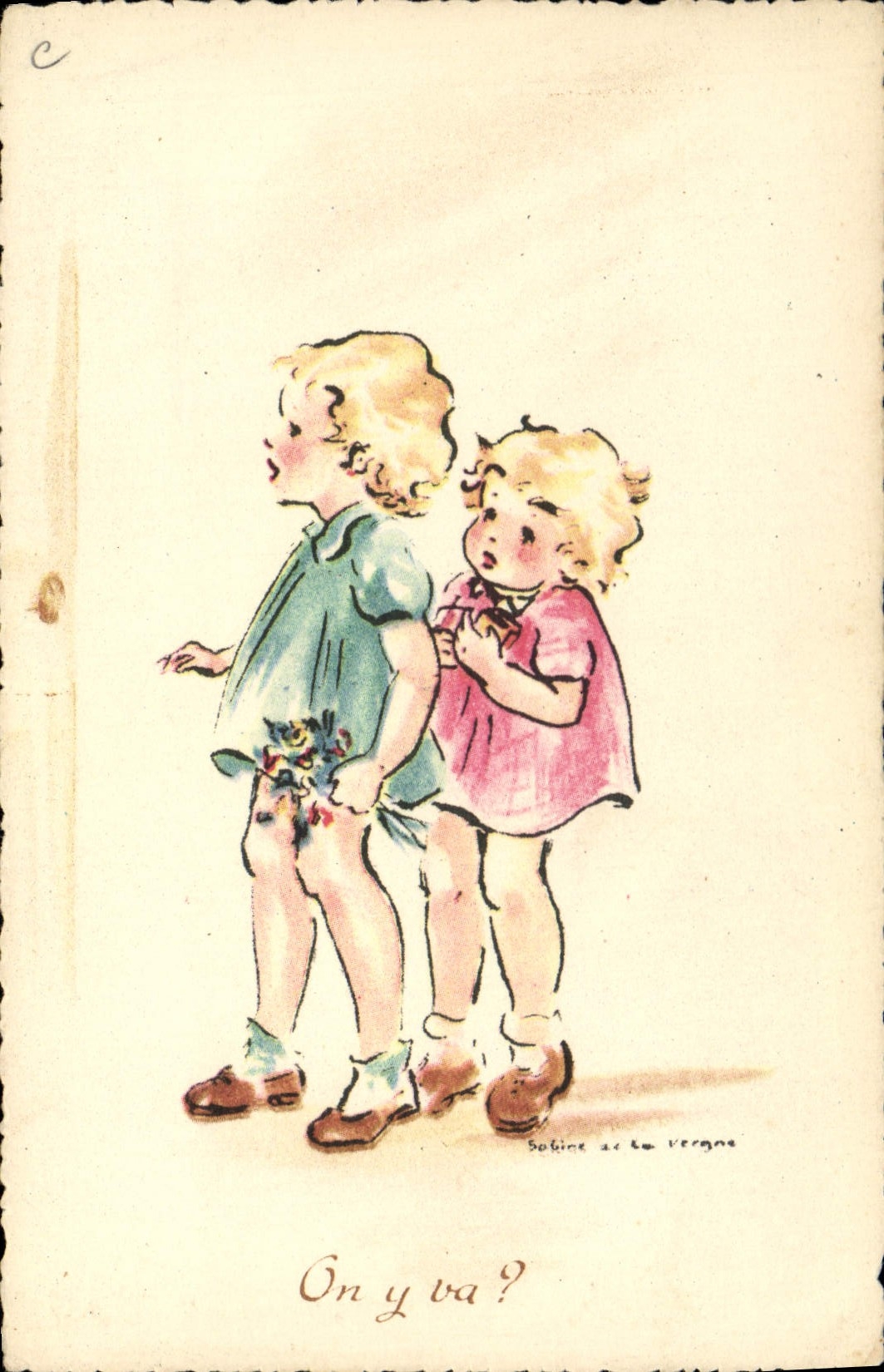 VINTAGE POSTCARD does Fantaisie Illustrator Children One go there?