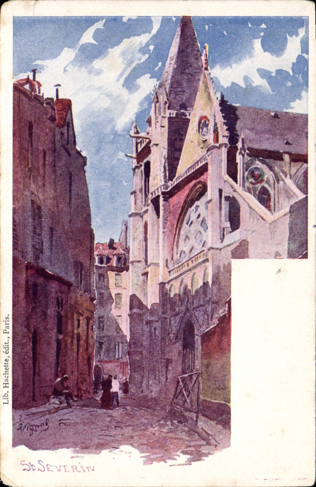 VINTAGE POSTCARD Fantasy Illustrator St Severin