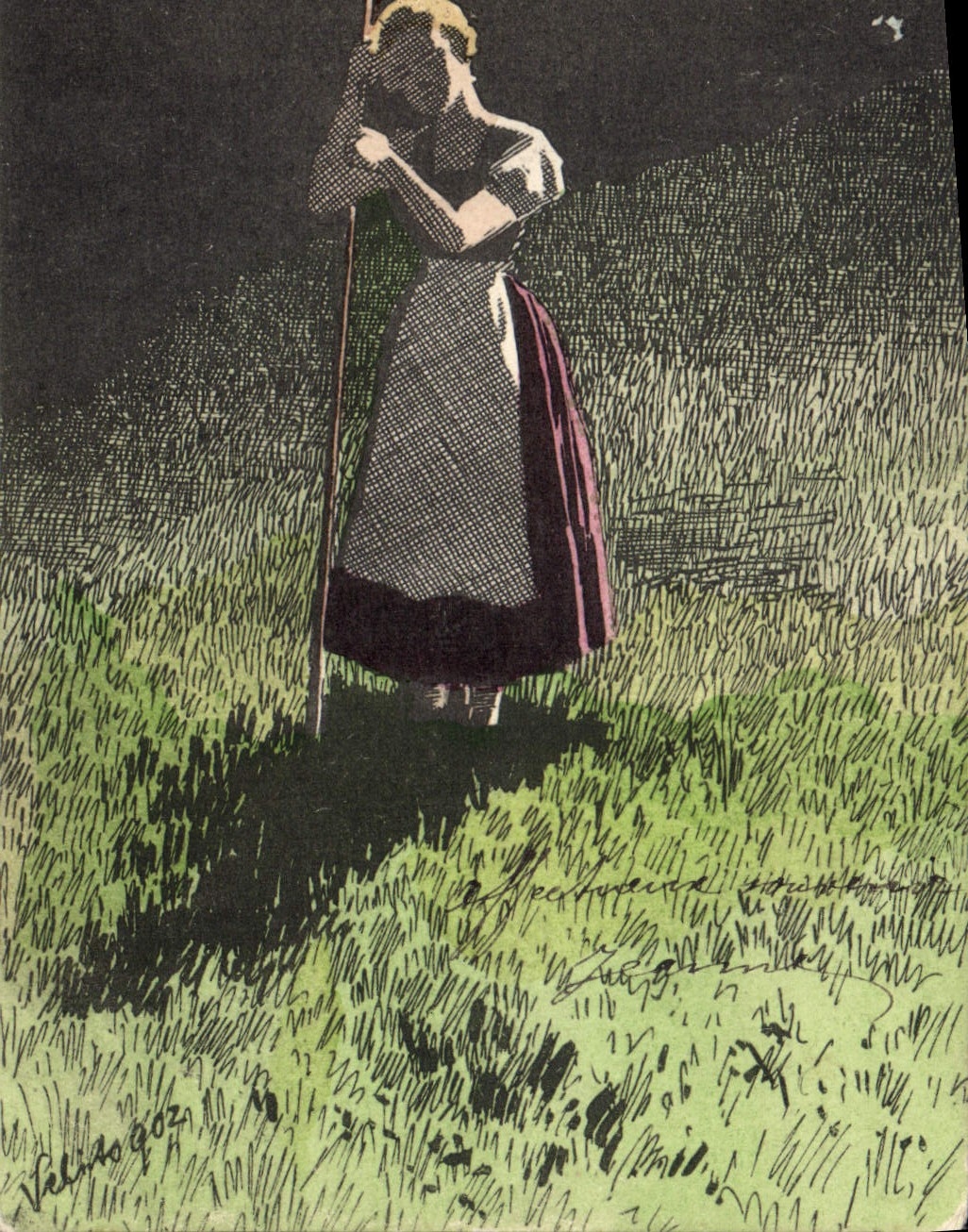 CPA Fantaisie Illustrateur Femme