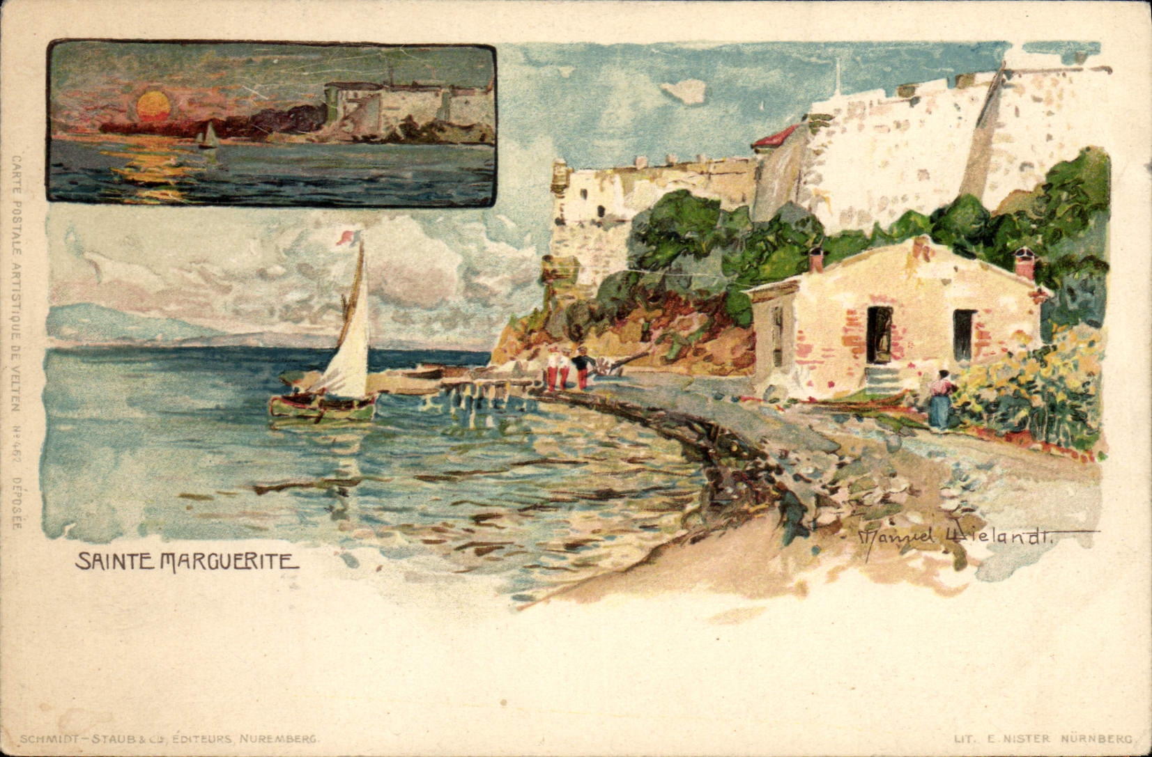 VINTAGE POSTCARD Fantasy Illustrator Sainte Marguerite