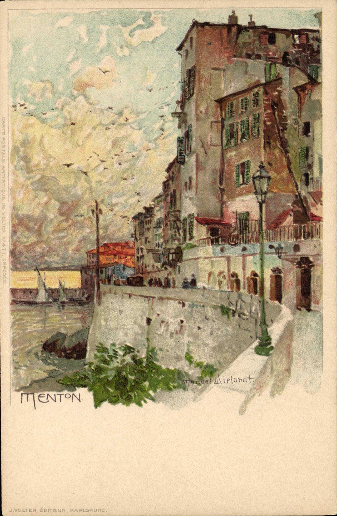 CPA Fantaisie Illustrateur Menton