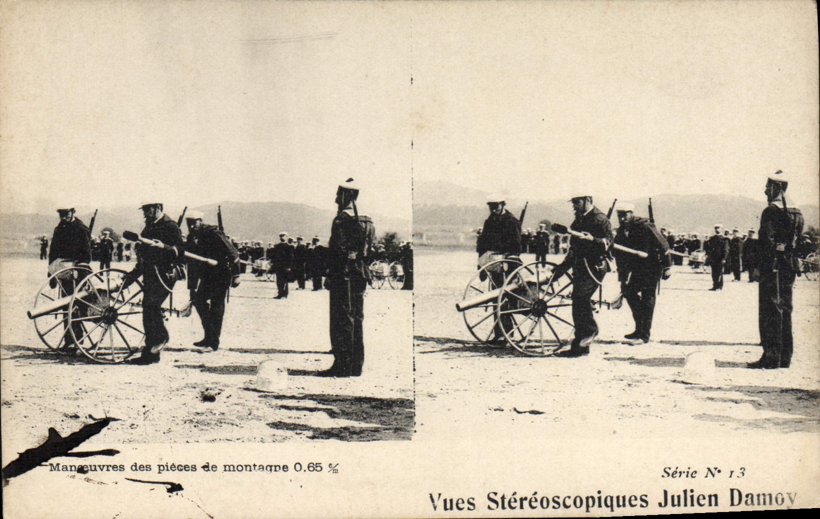 CPA Militaria Manoeuvres des pieces de montagne
