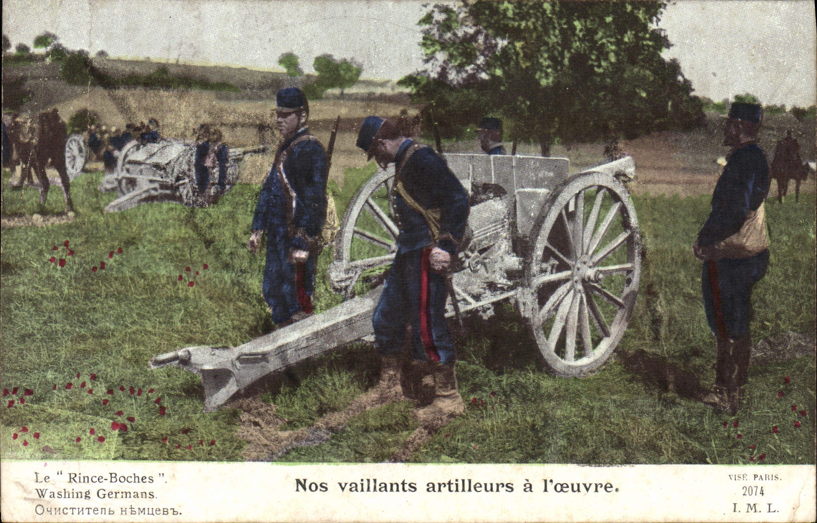 CPA Militaria Nos vaillants artilleurs a l'oeuvre Canon 