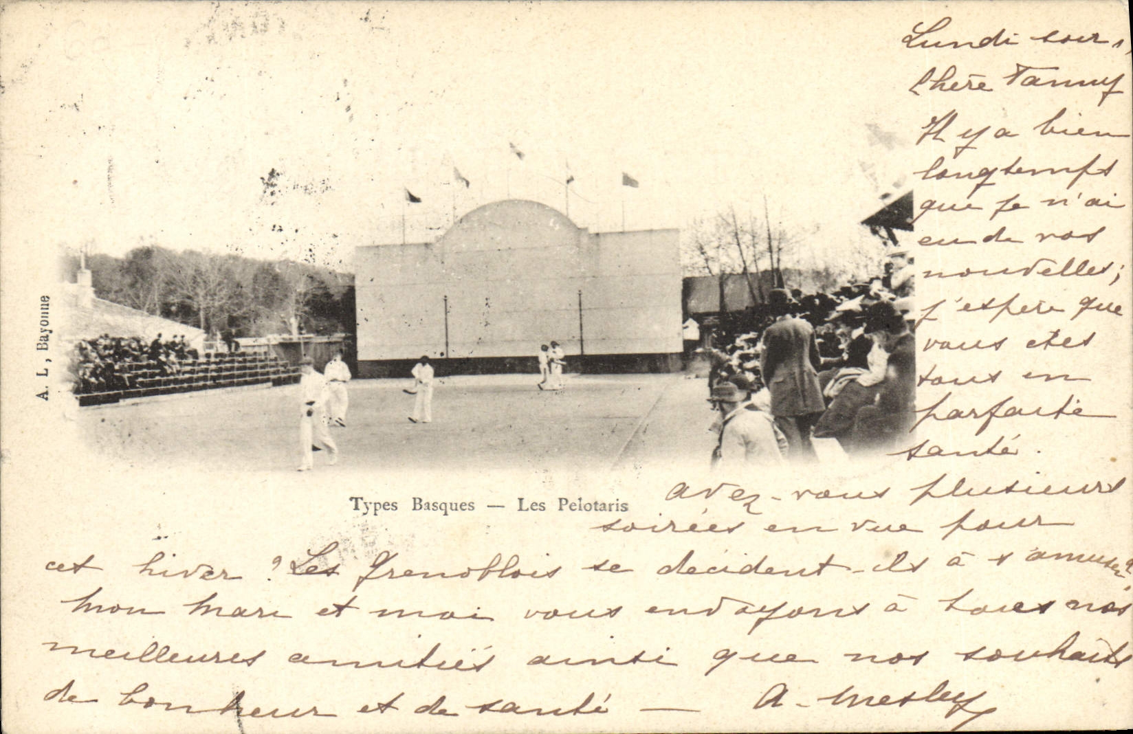 CPA Folklore Types basques Les Pelotaris Pelote basque