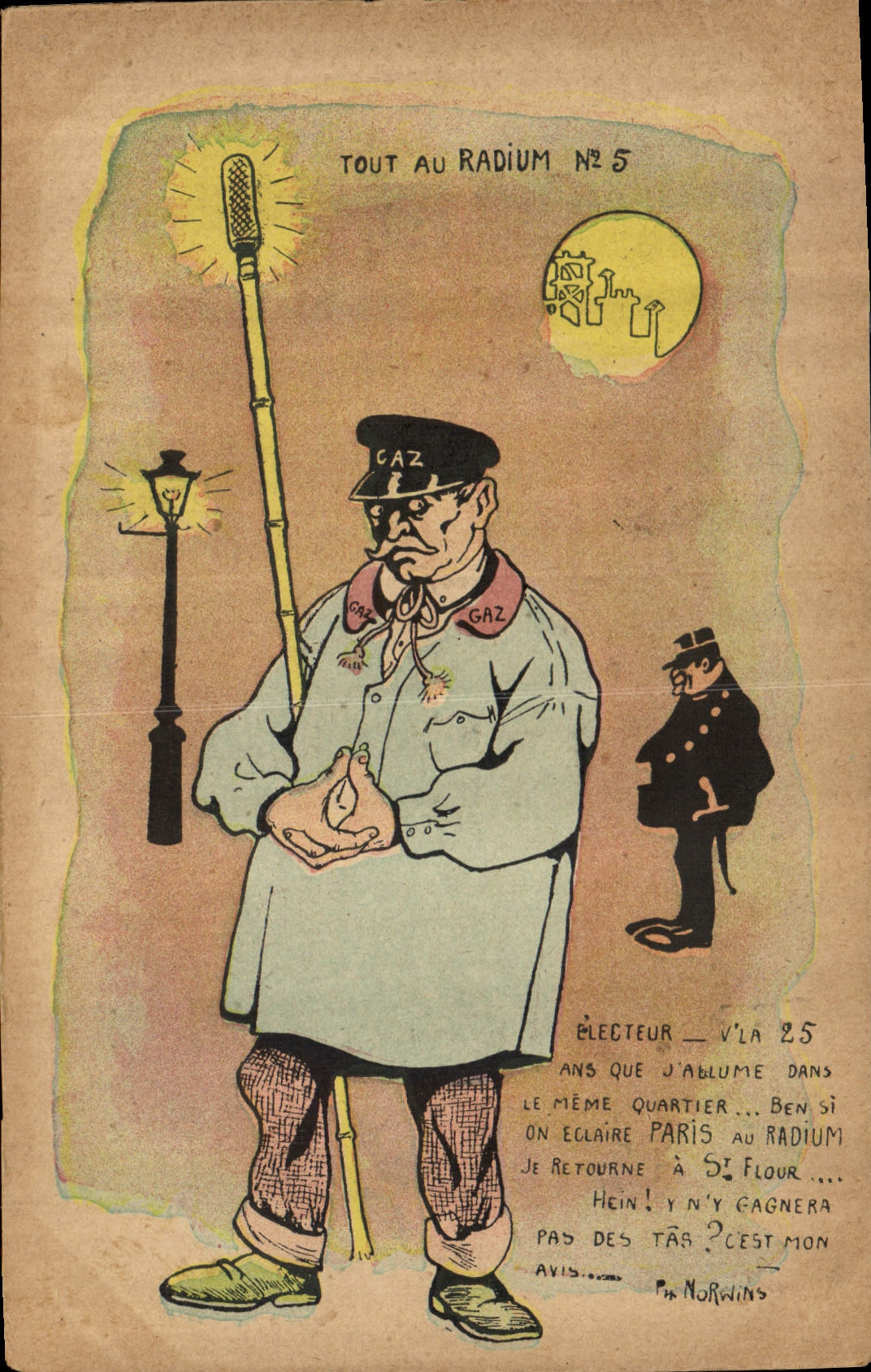 CPA Fantaisie Illustrateur Gaz Tout au radium