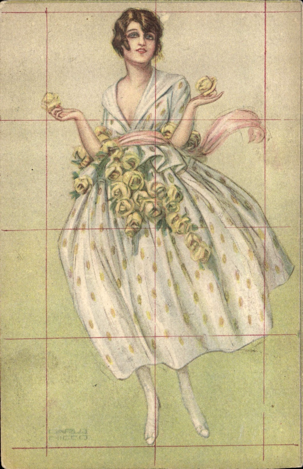 CPA Fantaisie Illustrateur Femme