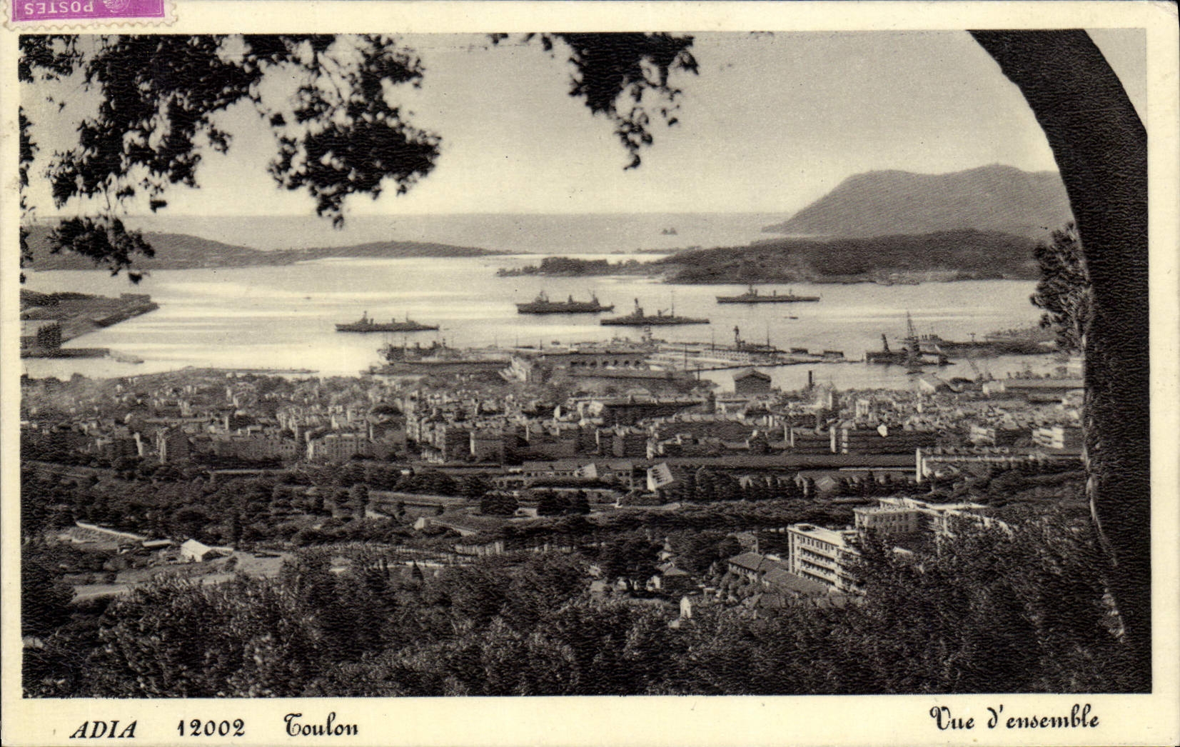 CPA Adia Toulon Vue D'Ensemble Bateaux