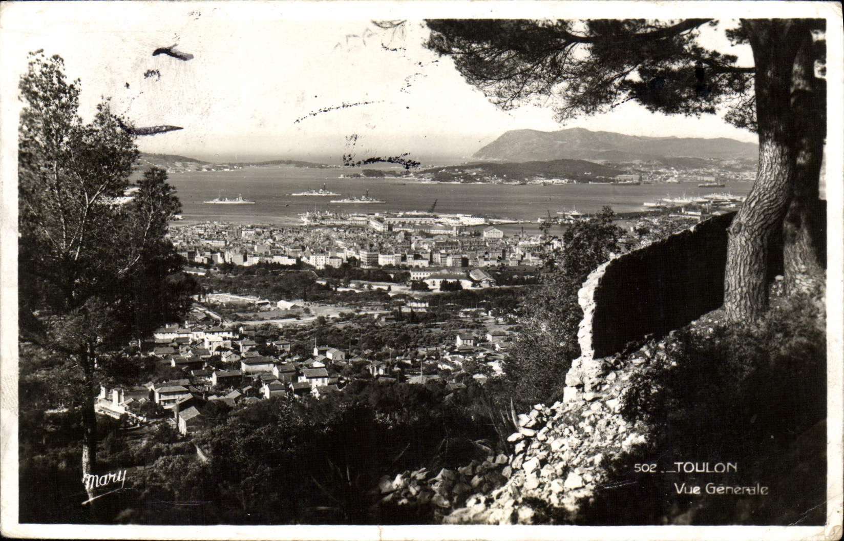 VINTAGE POSTCARD Adia Toulon Overall picture