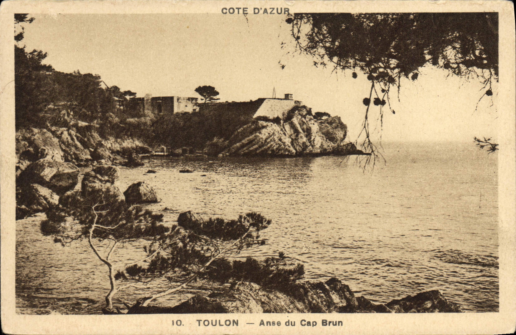 VINTAGE POSTCARD Toulon Handle Of the Brown Cape