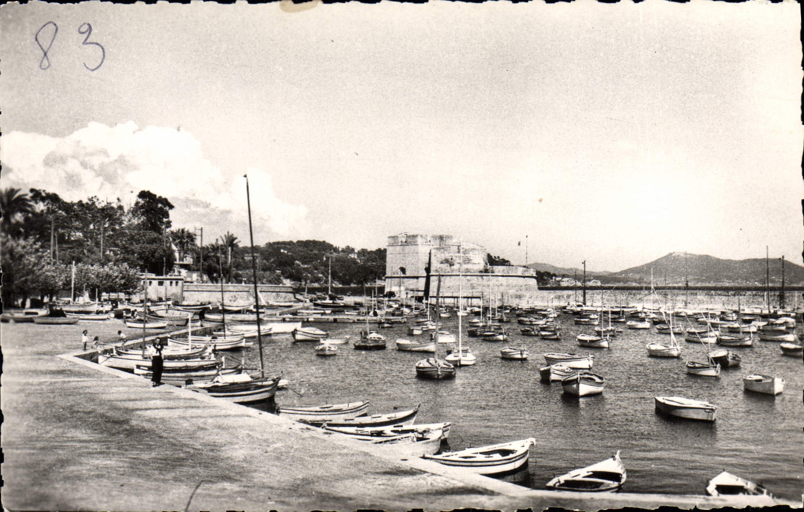 MODERN CARD Toulon Port And Strong Saint Louis Boats