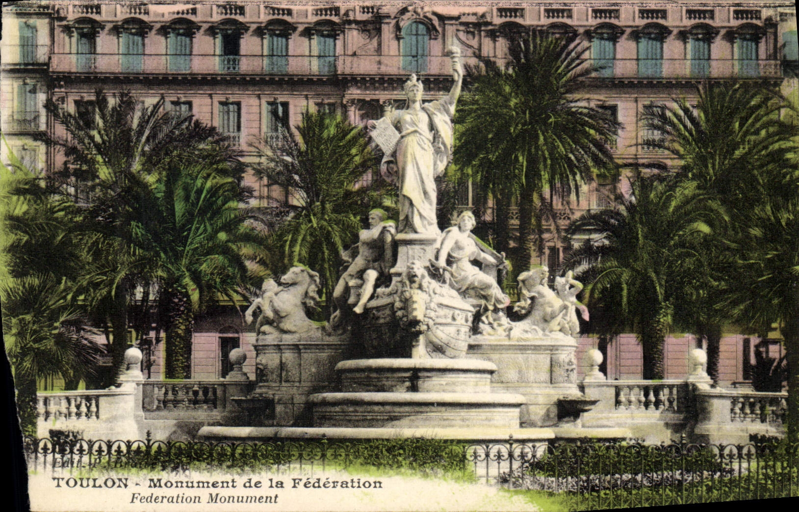 CPA Toulon Monument De La Federation