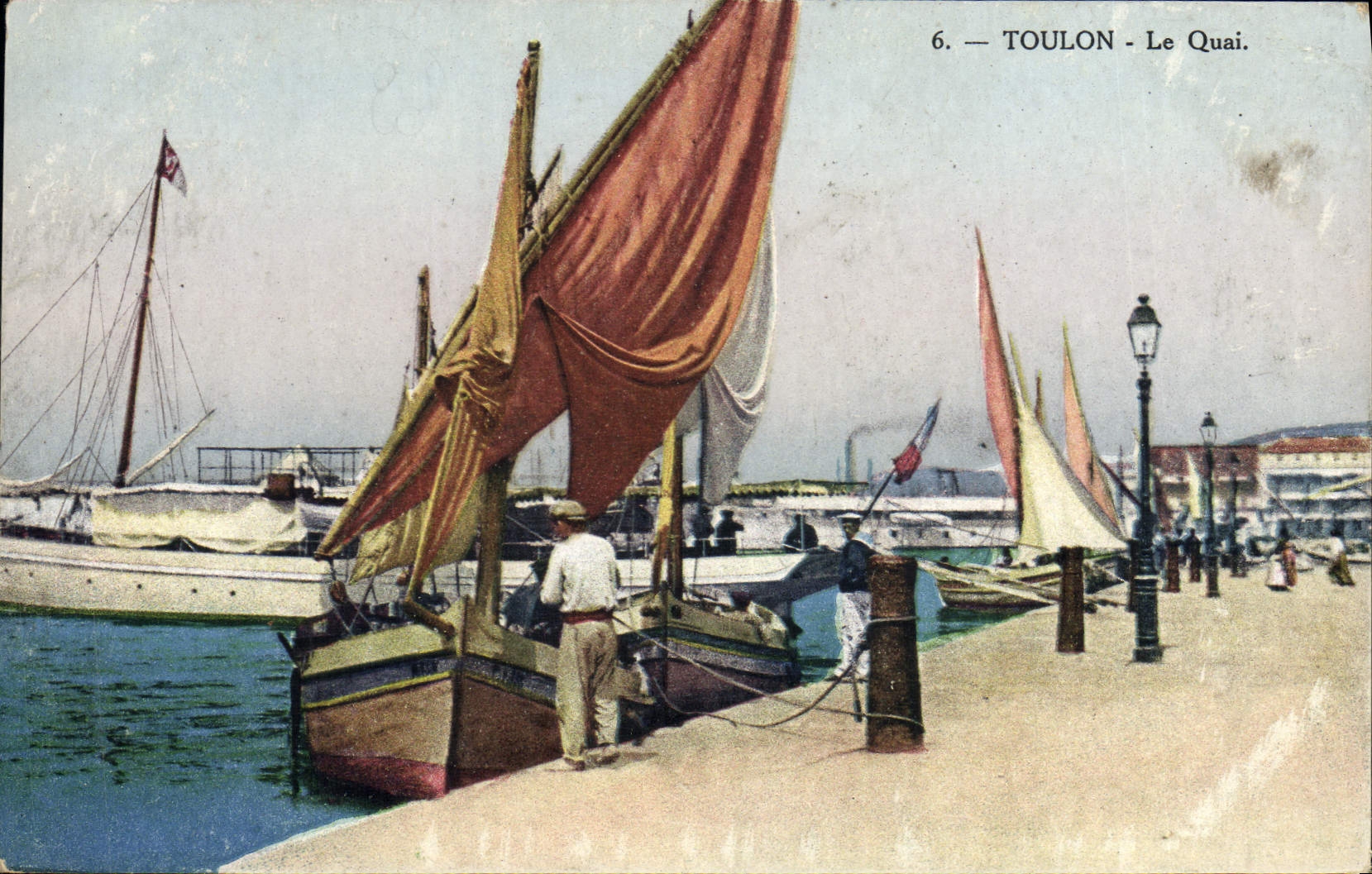 CPA Toulon Le Quai Bateaux