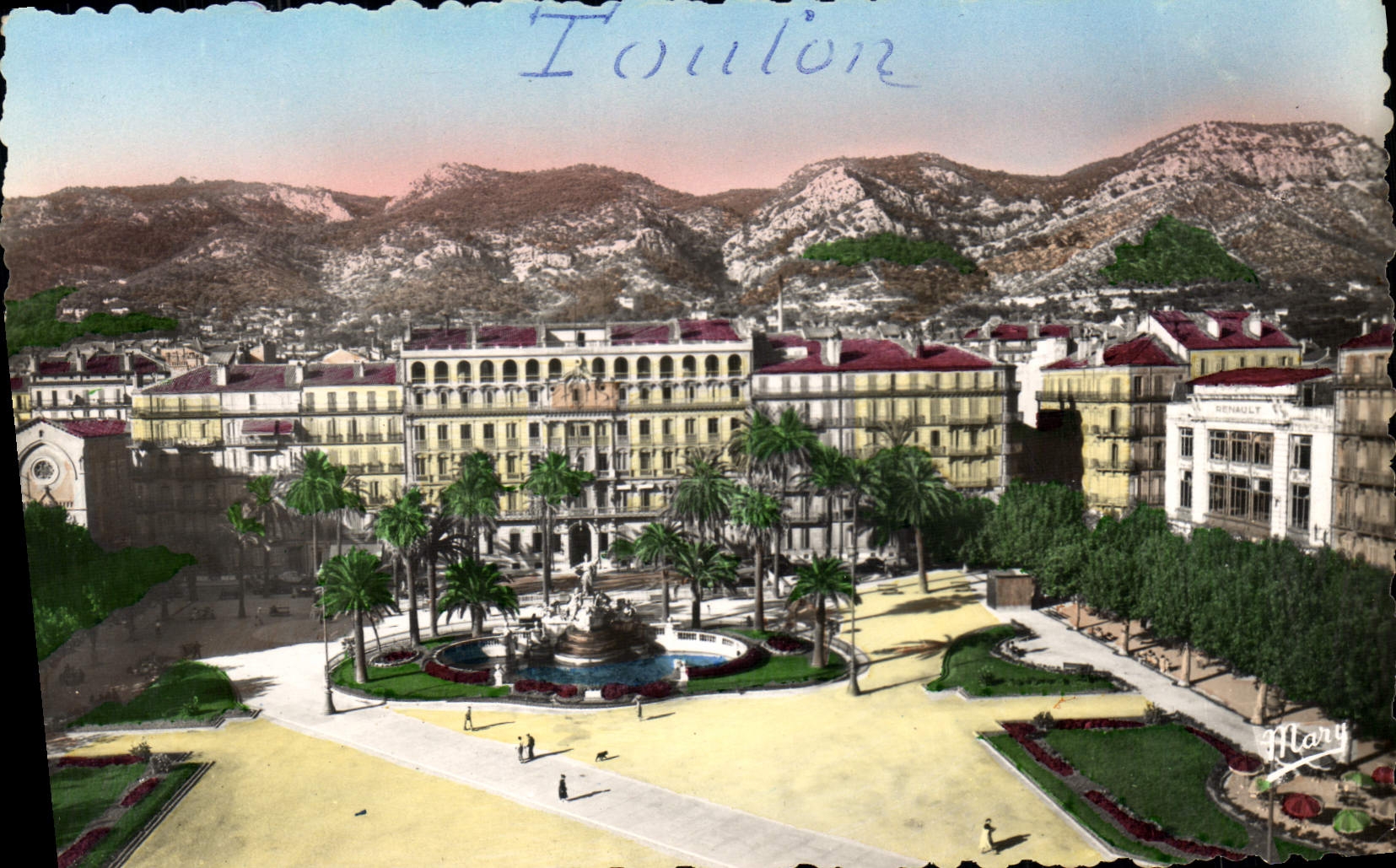 CPM Toulon La place de la liberte et le Faron