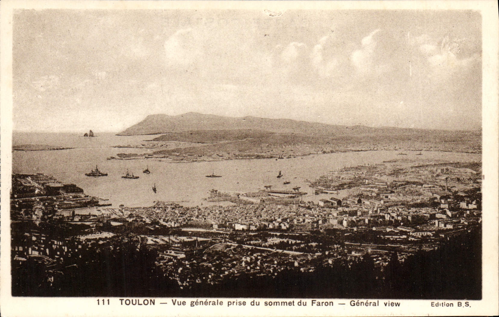 CPA Toulon Vue Generale Prise Du Sommet Du Faron
