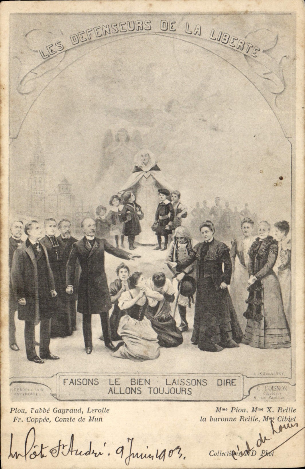 VINTAGE POSTCARD defenders of freedom