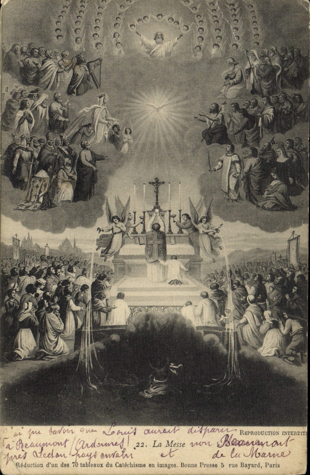 VINTAGE POSTCARD the mass