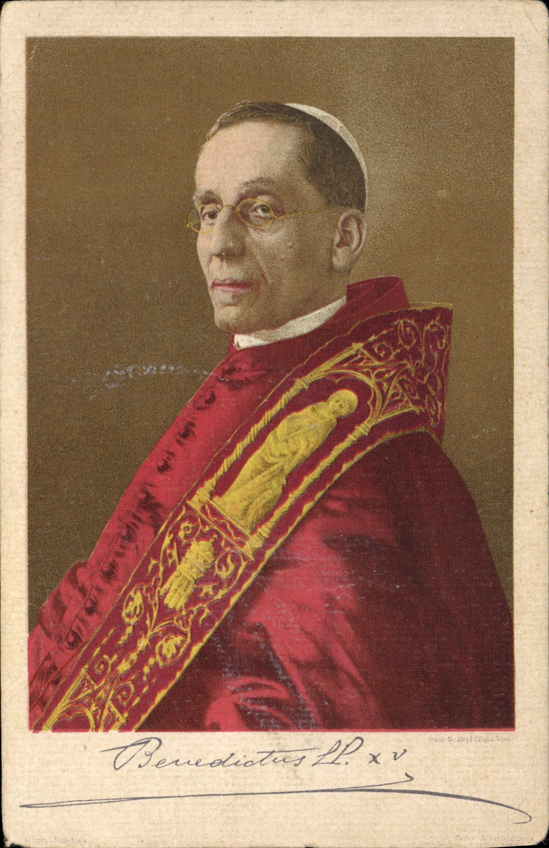 VINTAGE POSTCARD Pope Benedictus PP XV