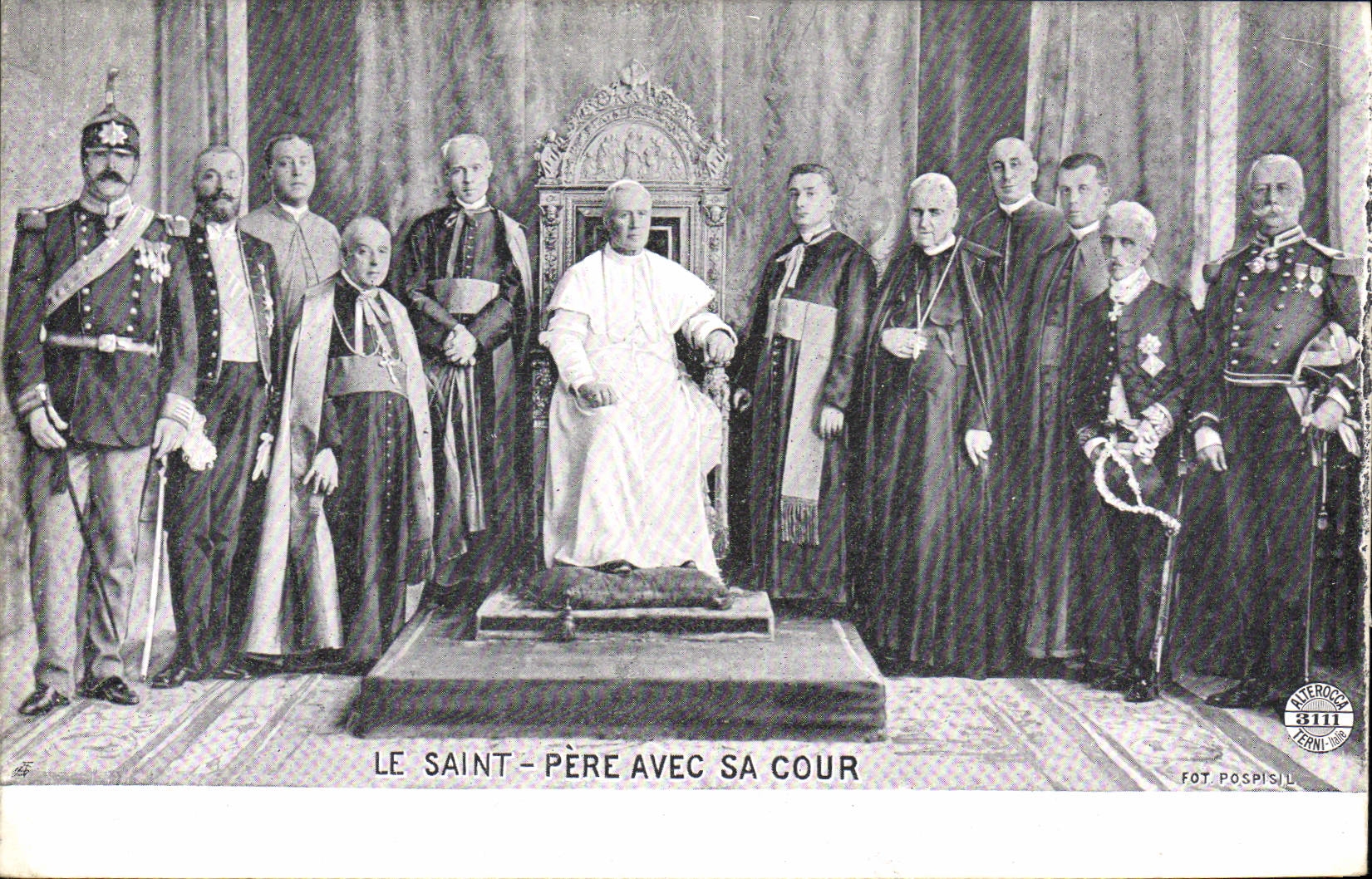 CPA Pape Le saint pere avec sa cour