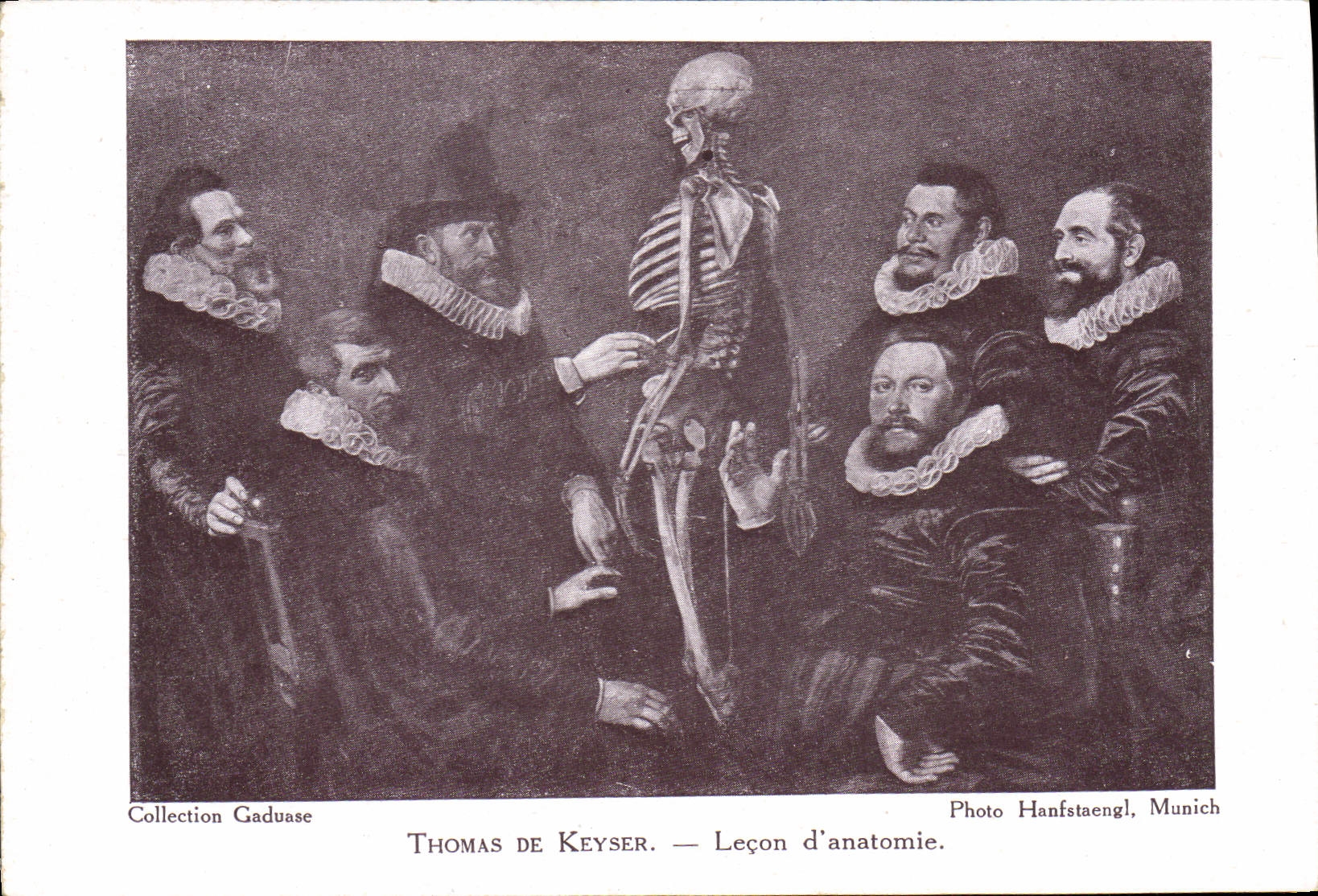 VINTAGE POSTCARD Thomas de Keyser Lesson of anatomy