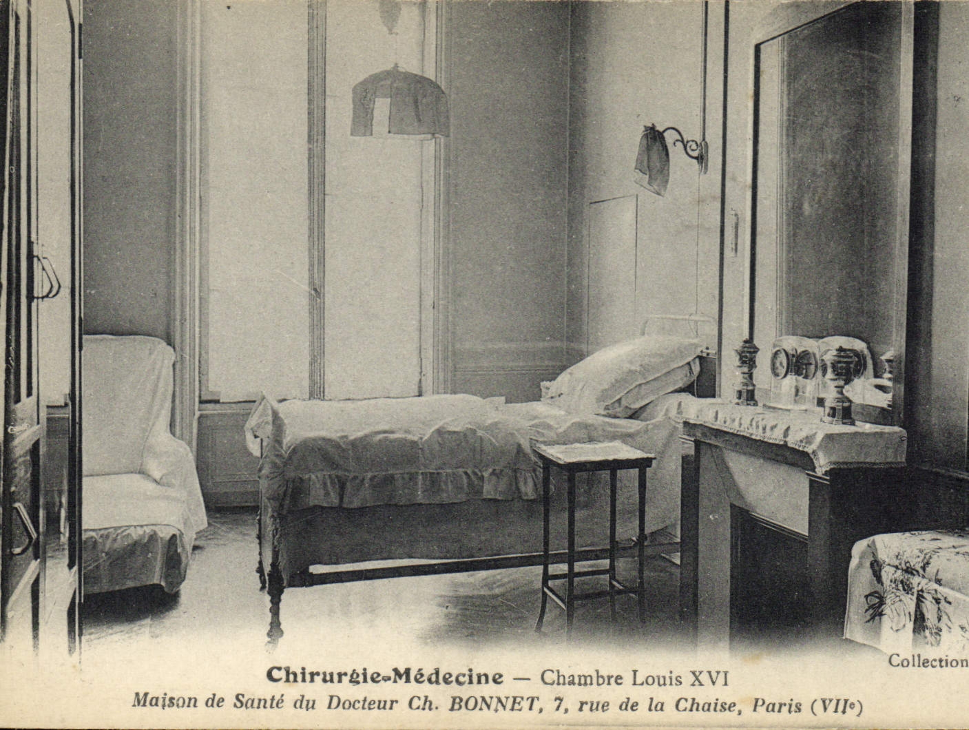 CPA Chirurgie Medecine Chambre Louis XVI Maison de sante du Docteur Ch Bonnet Rue de la Chaise Paris 