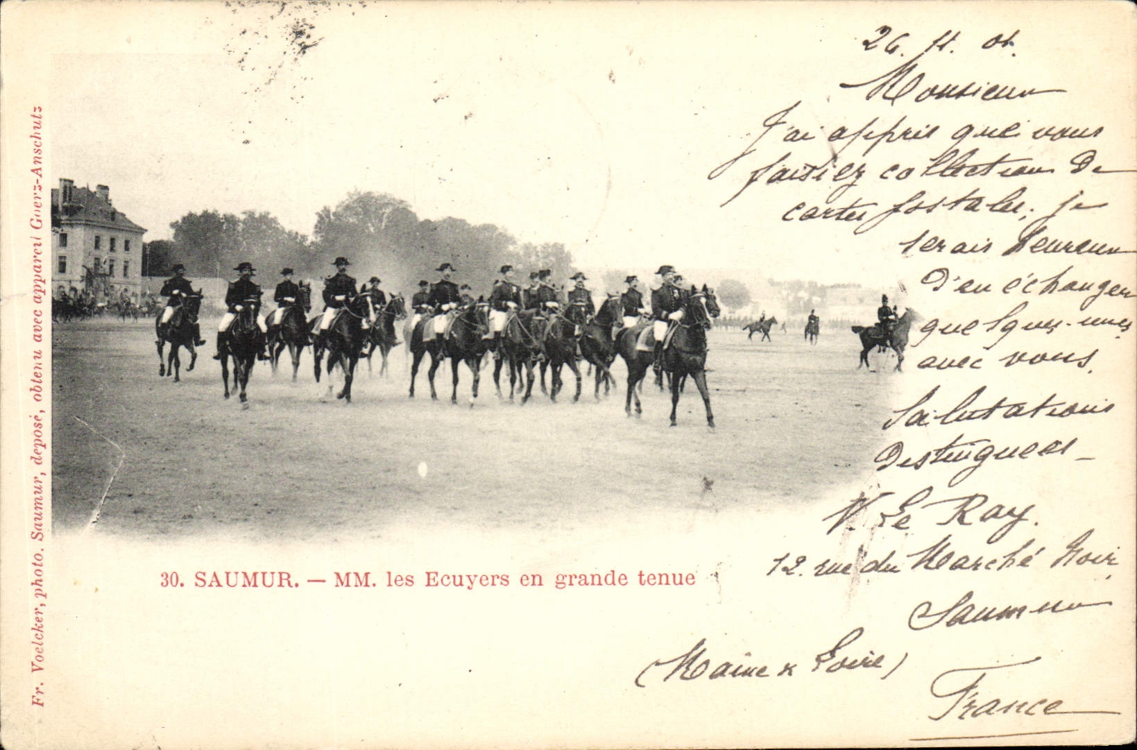 CPA Cheval Hippisme Saumur MM les ecuyers en grande tenue