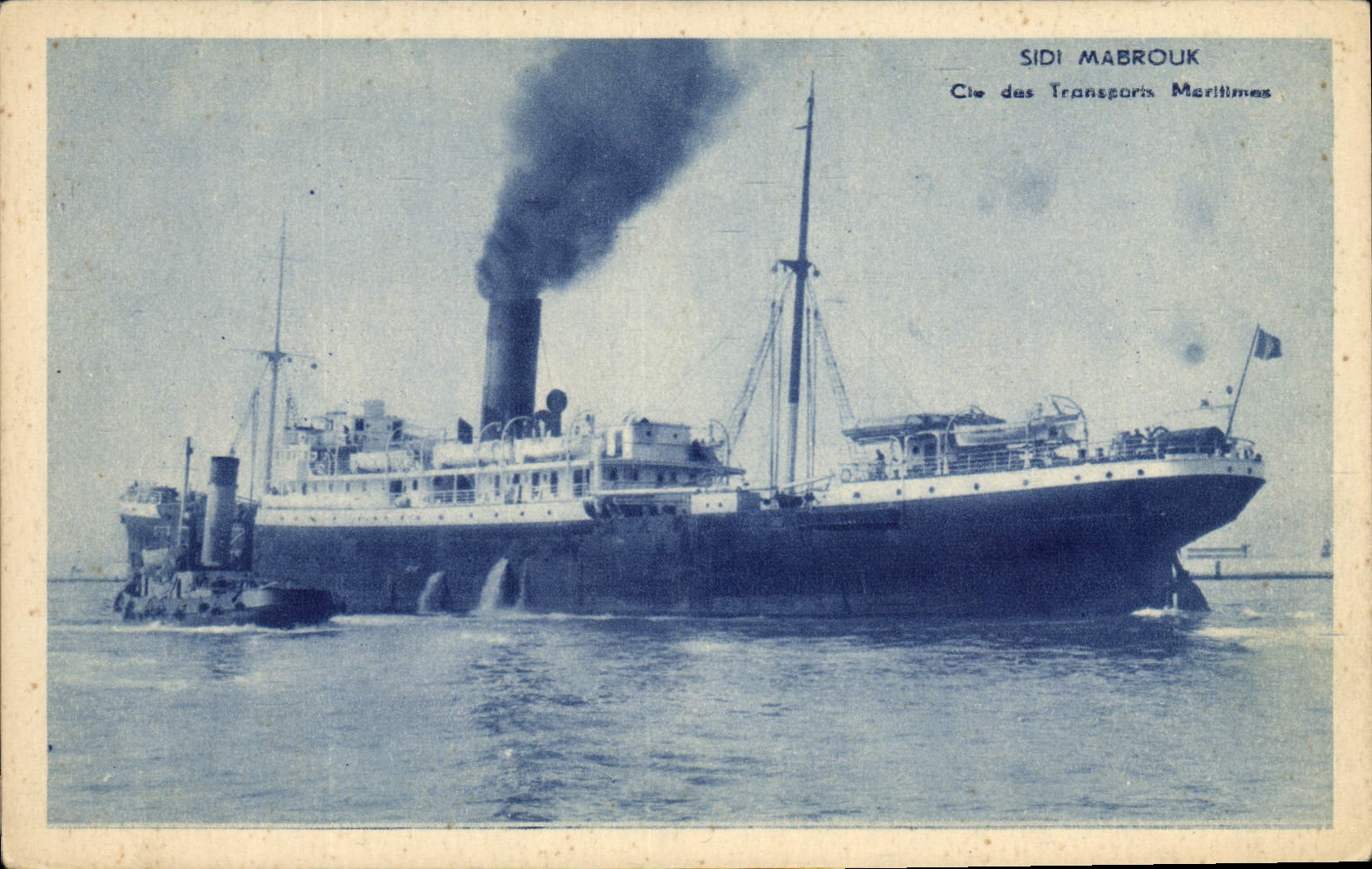 CPA Bateau Paquebot Sidi Mabrouk Cie des Transports Maritimes 