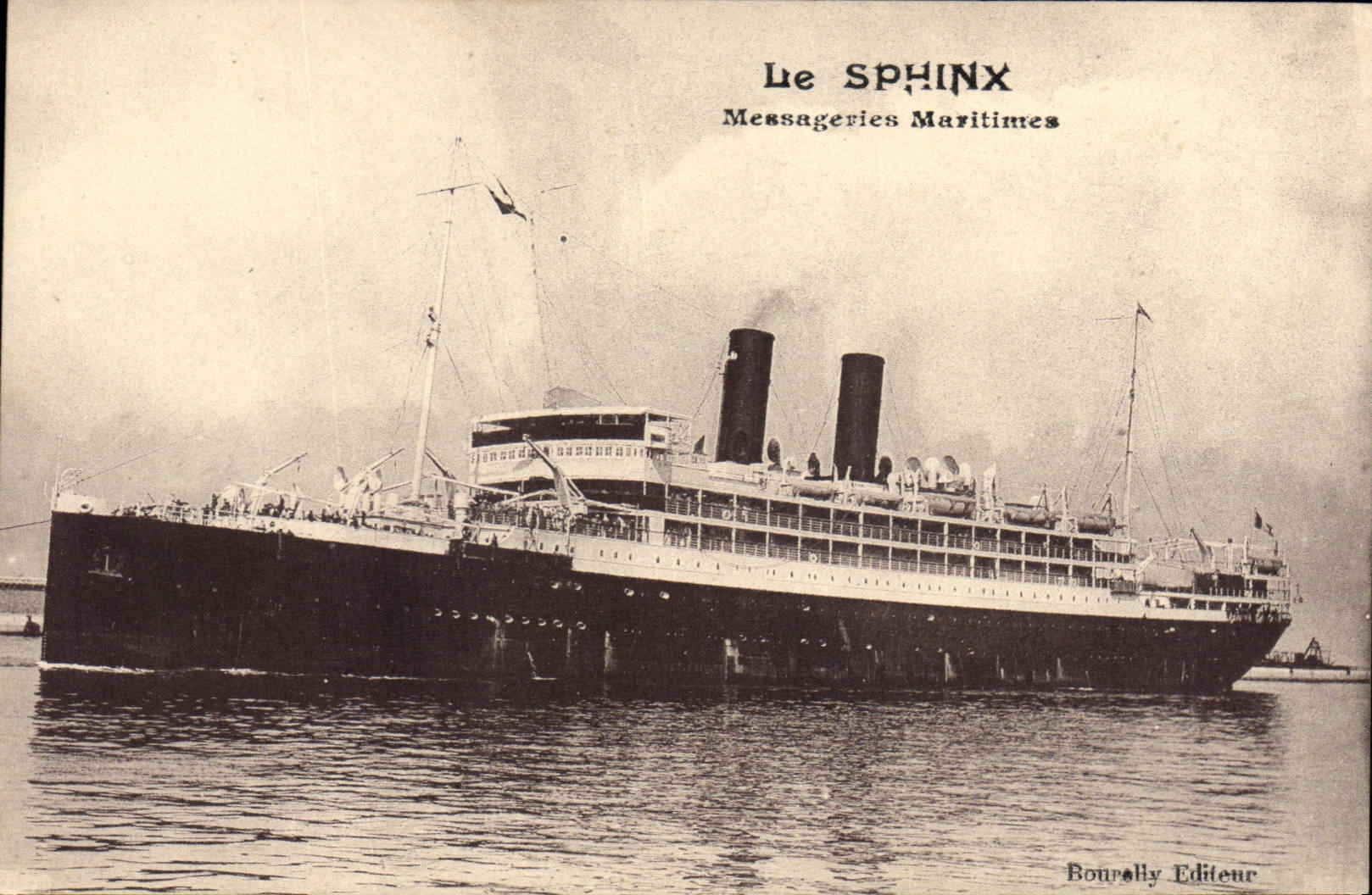 VINTAGE POSTCARD Boat Steamer Maritime Sphinges Transport