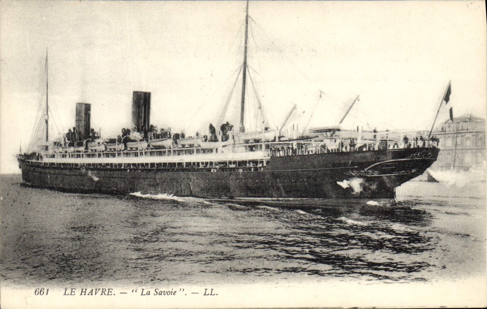 CPA Bateau Paquebot Le Havre La Savoie