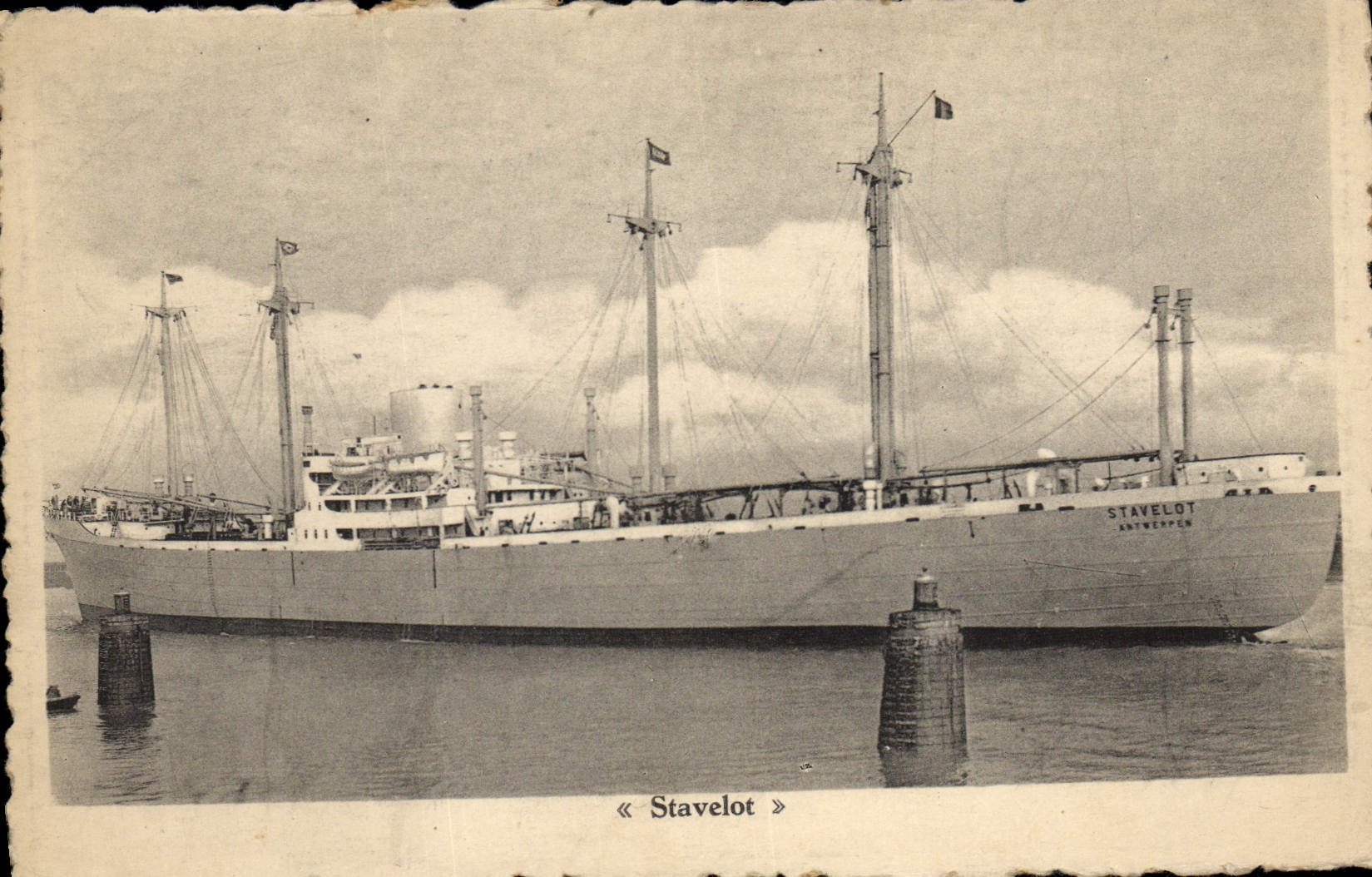 VINTAGE POSTCARD Boat Stavelot Steamer